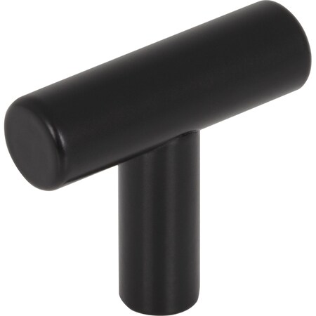 Elements 1-9/16" Overall Length Hollow Matte Black Stainless Steel Naples Cabinet "T" Knob 39SSMB